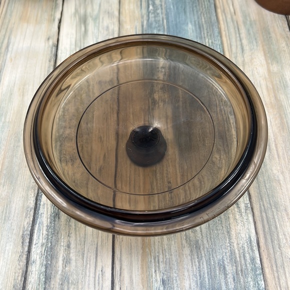 🌸⭐️Pyrex amber brown glass pot pan lid P81C - Picture 3 of 6